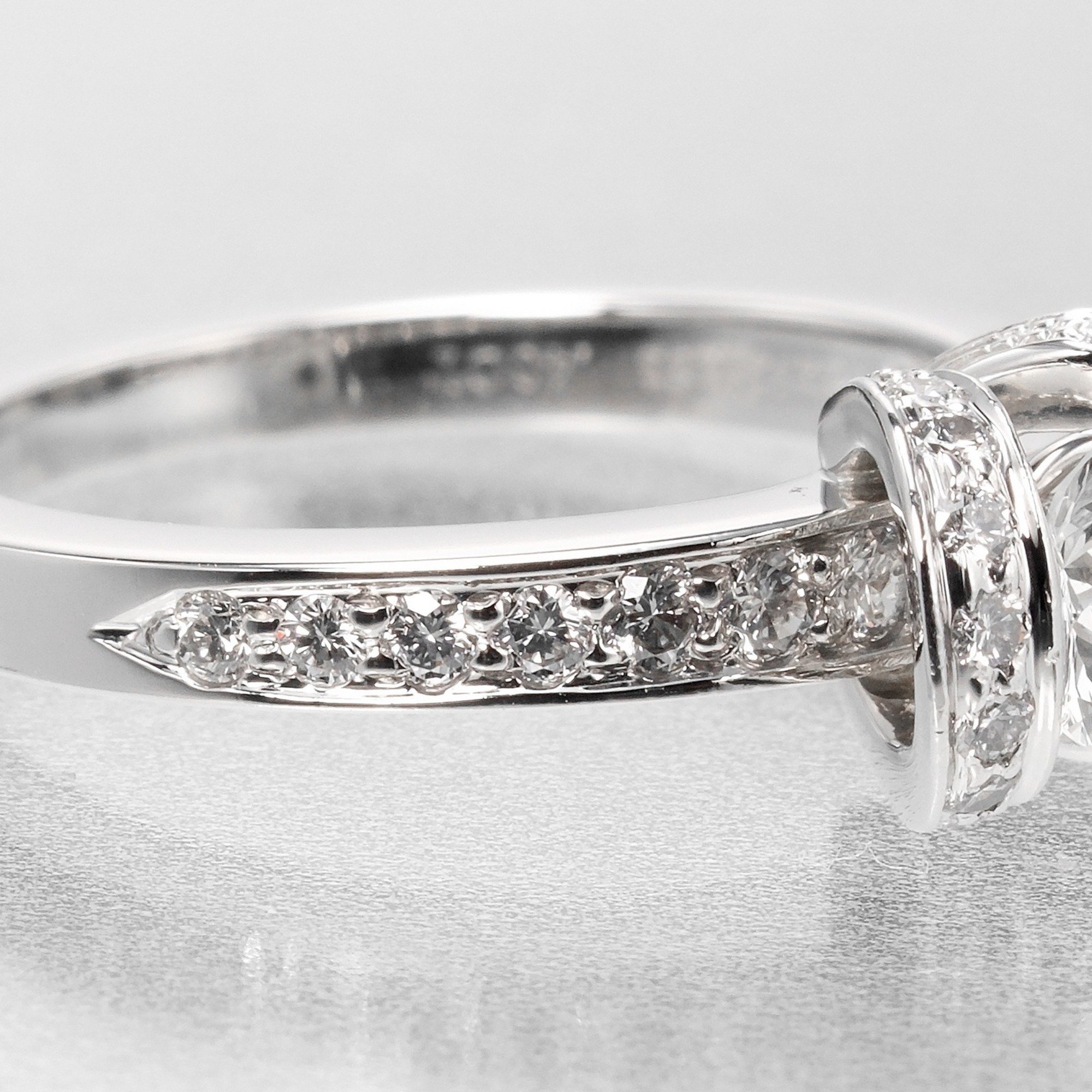 Tiffany Ribbon Solitaire No. 6 Ring 0.40ct/VVS2/I/2EX Pt950 Platinum Diamond TIFFANY&Co.