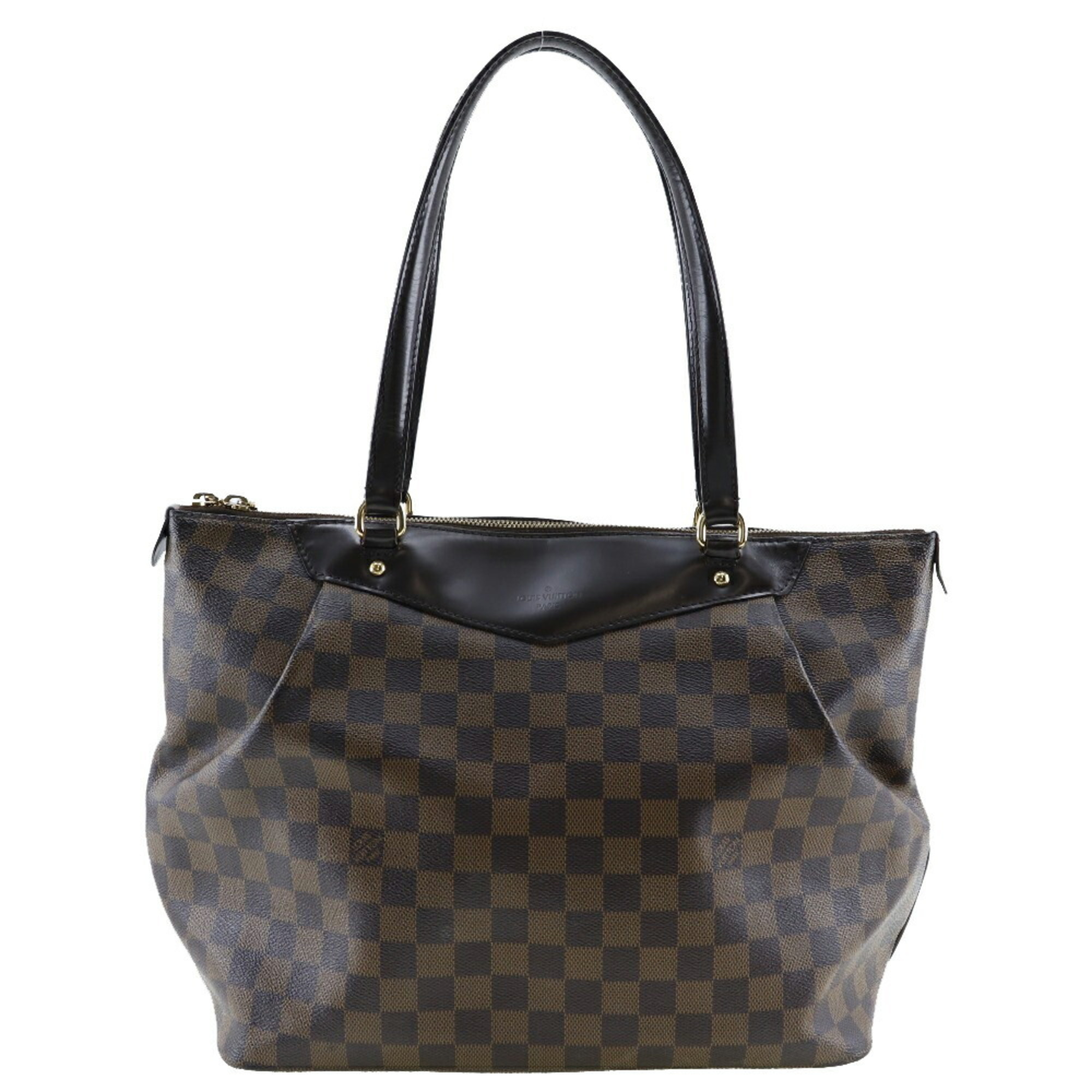 LOUIS VUITTON Westminster GM Shoulder Bag N41103 Damier Canvas Made in France 2013 Brown DR0193 A4 Zipper Women's