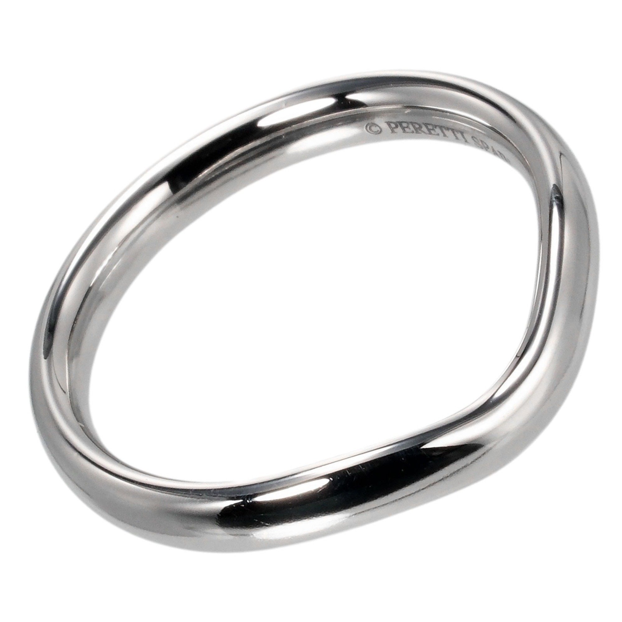 Tiffany TIFFANY&Co. Curved Band Ring 3mm No. 15 6.71g Pt950 Platinum