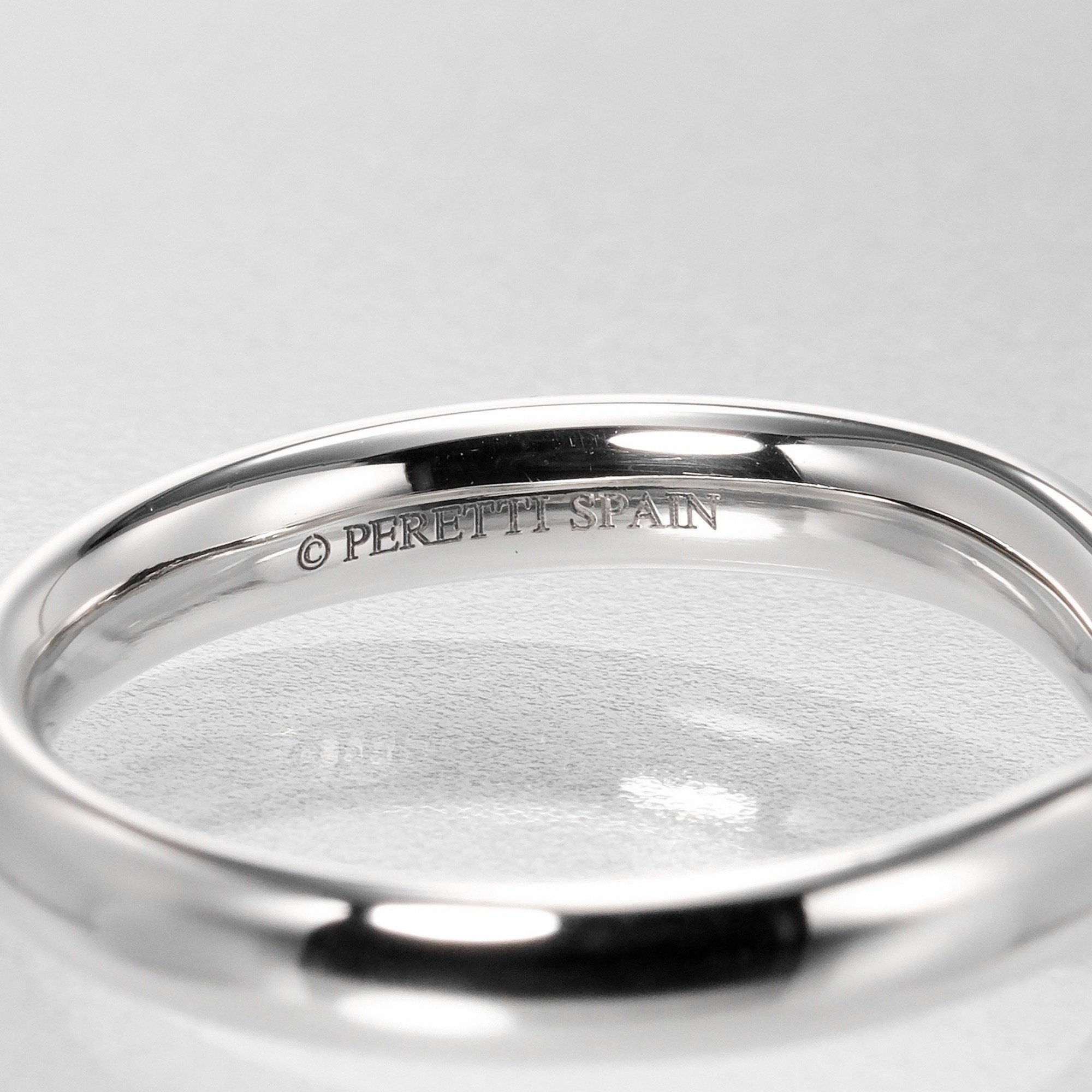 Tiffany TIFFANY&Co. Curved Band Ring 3mm No. 15 6.71g Pt950 Platinum