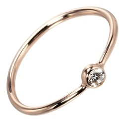 Tiffany Wave Single Row No. 8 Ring K18 PG Pink Gold Diamond TIFFANY&Co.