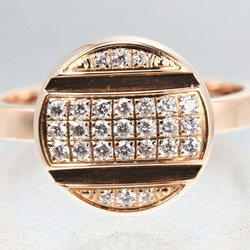 Chaumet Class One Studded Ring Size 12.5 6.03g K18 PG Pink Gold Diamond