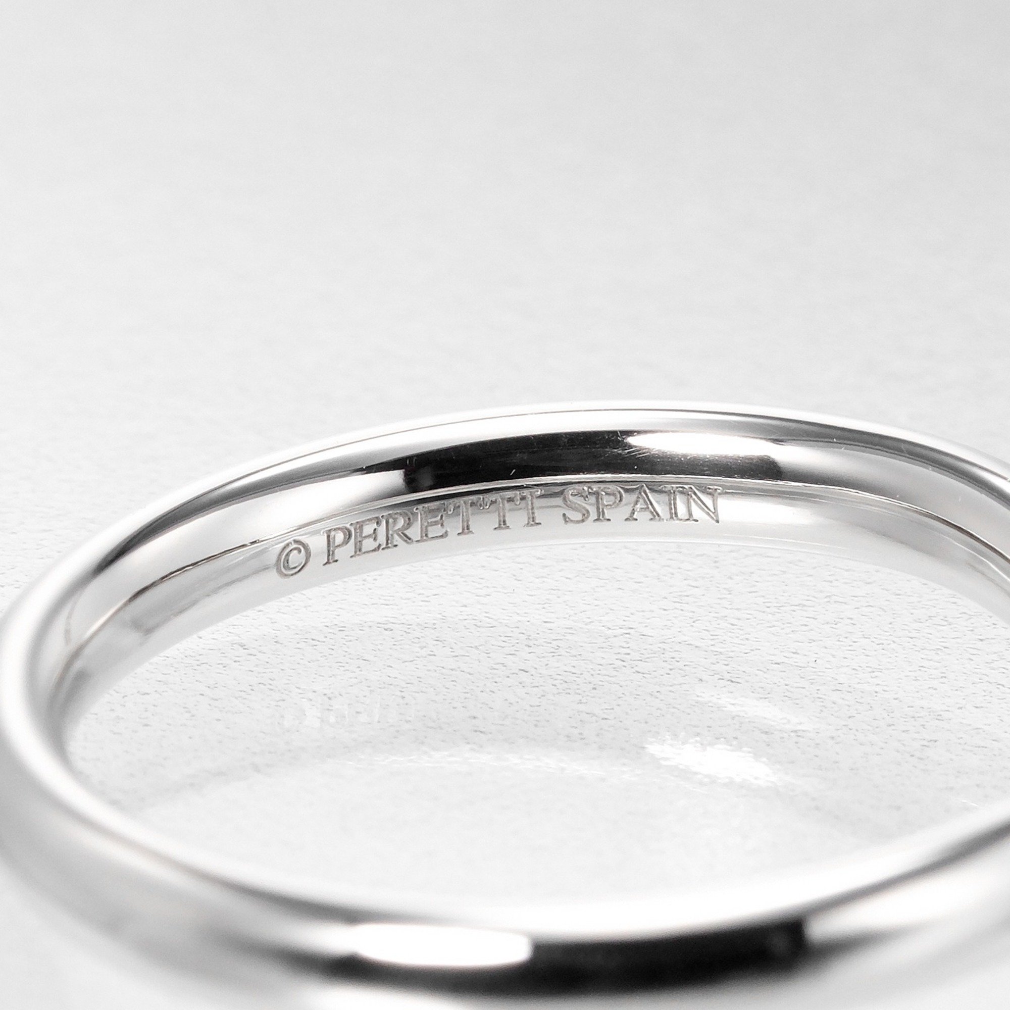 Tiffany Curved Band Ring 2mm No. 9 3.87g Pt950 Platinum TIFFANY&Co.