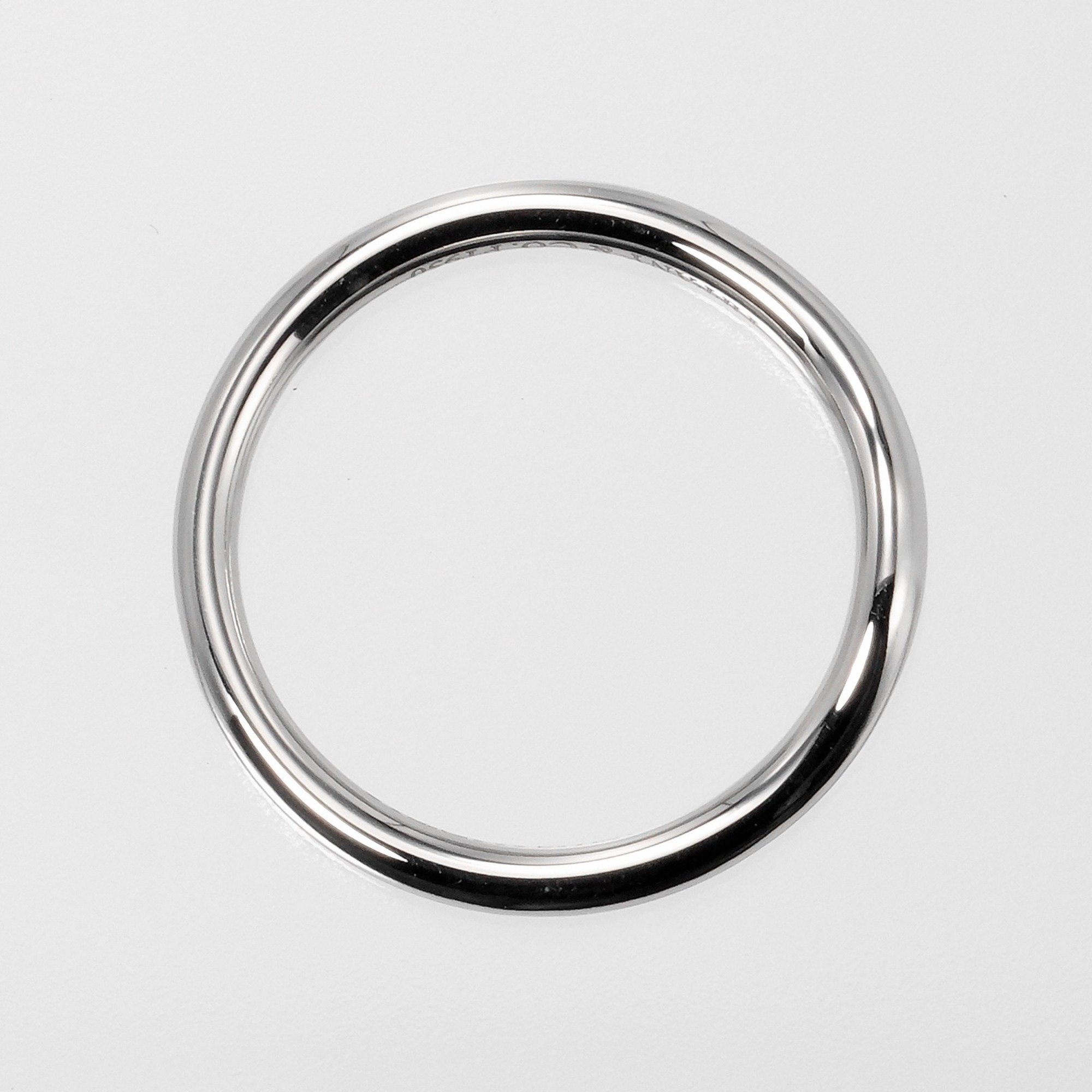 Tiffany Curved Band Ring 2mm No. 9 3.87g Pt950 Platinum TIFFANY&Co.