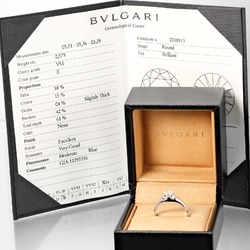 Bvlgari Corona Solitaire Ring No. 19 0.575ct/VS1/E/1EX Pt950 Platinum Diamond BVLGARI