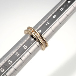 Bvlgari B.ZERO1 XS 1 Band Ring Size 8.5 6.8g K18 YG Yellow Gold Full Diamond BVLGARI