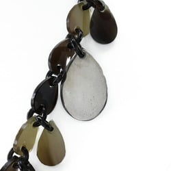 HERMES teardrop necklace buffalo horn x silver 925 made in Vietnam brown/silver ladies