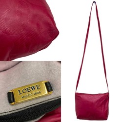 LOEWE Anagram Logo Nappa Leather Genuine Mini Shoulder Bag Pochette Sacoche Pink