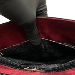 LOEWE Loewe Logo All Leather Suede Genuine Semi Shoulder Bag Mini Tote Handbag Black