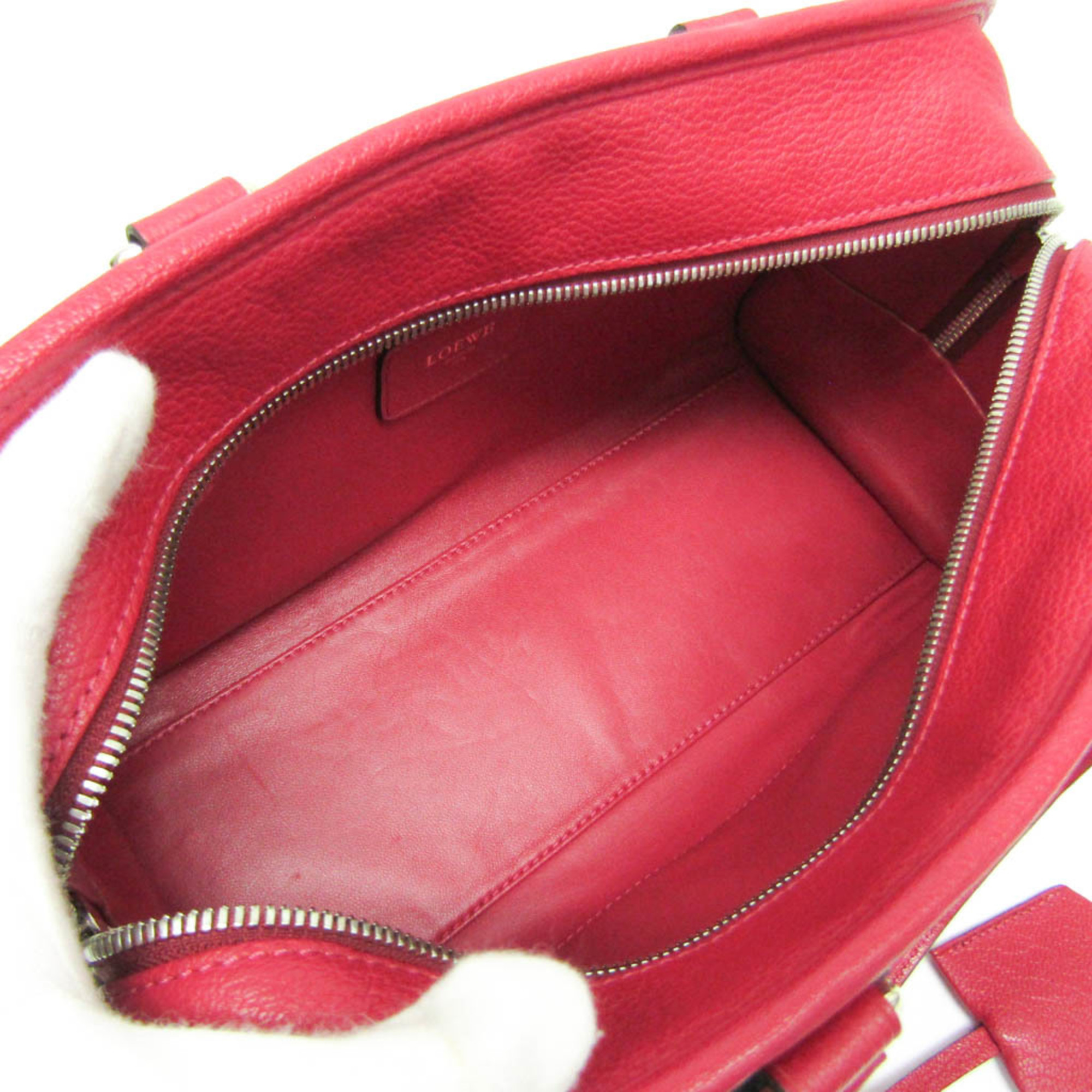 Loewe Amazona 28 Women's Leather Handbag Pink Red