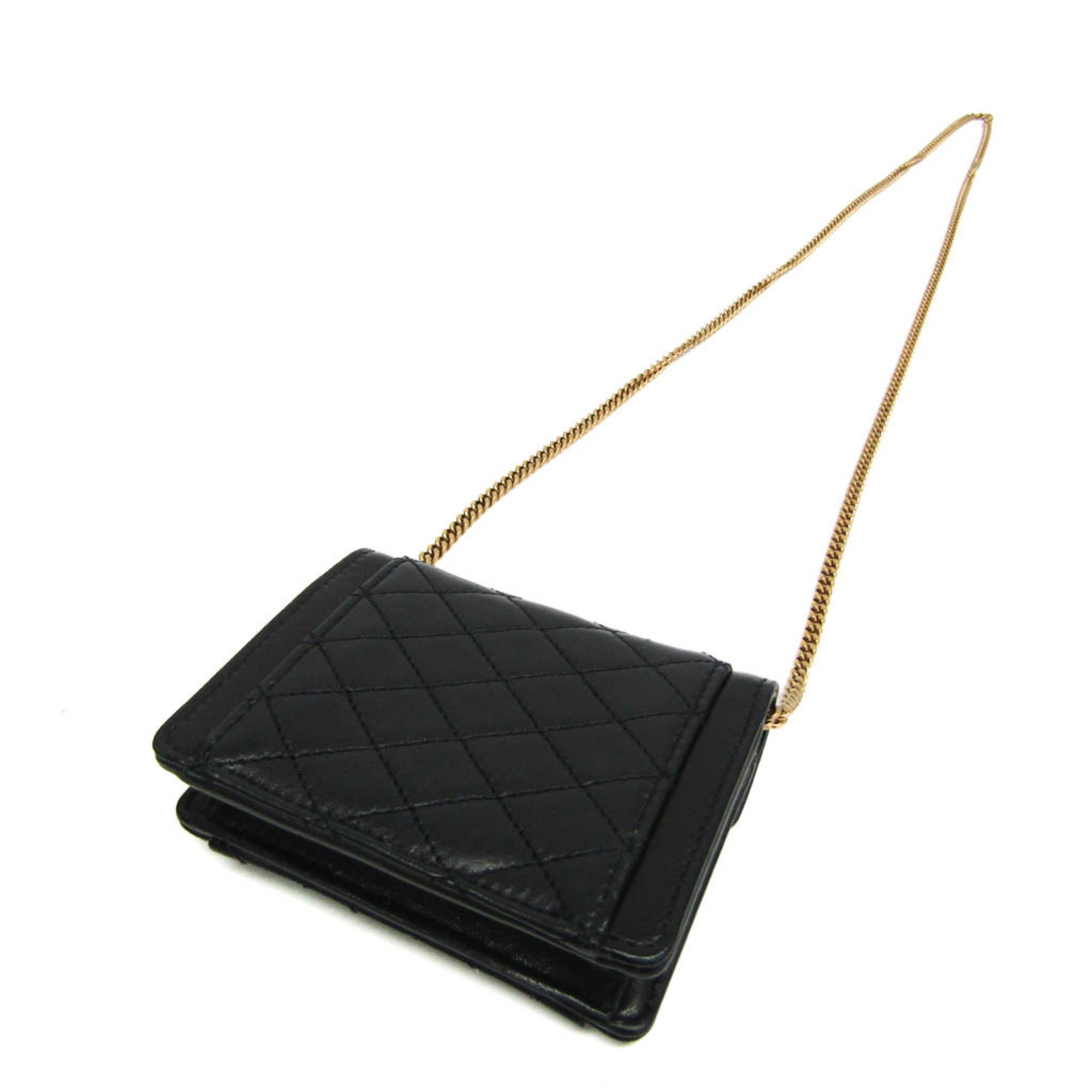Saint Laurent Gaby Micro Bag 6856121EL071000 Women's Leather Shoulder Bag Black