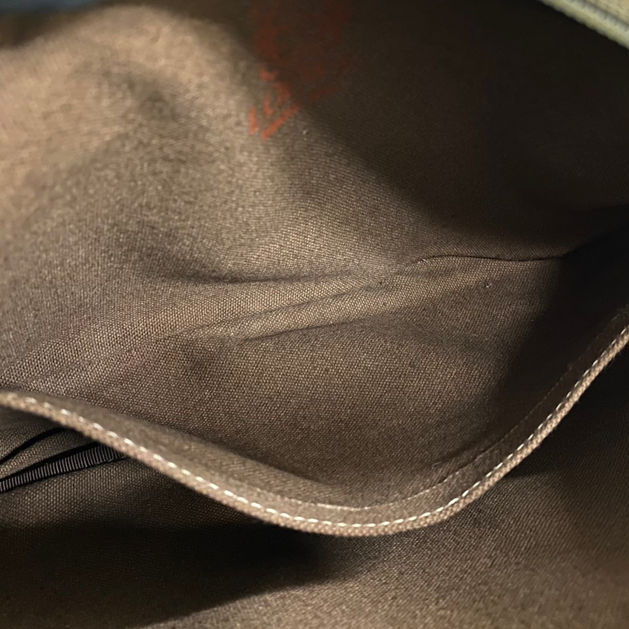 LOEWE Anagram Logo Leather Genuine Canvas Mini One Shoulder Bag Pochette Brown
