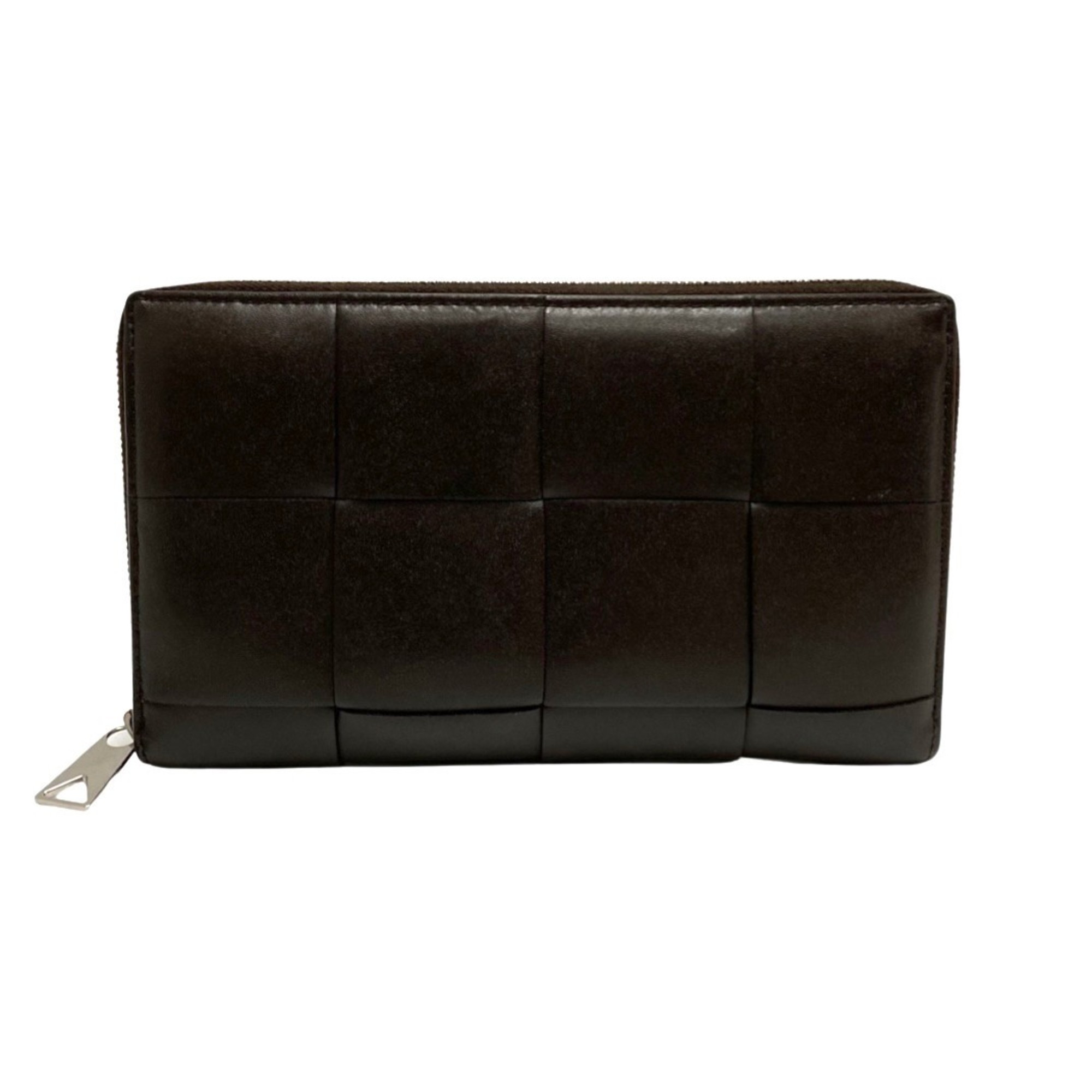 BOTTEGA VENETA Cassette Zip Around Wallet Leather Genuine Long