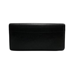 LOUIS VUITTON Louis Vuitton Logo Metal Fittings Portefeuille Capucines Leather Genuine Long Wallet Black