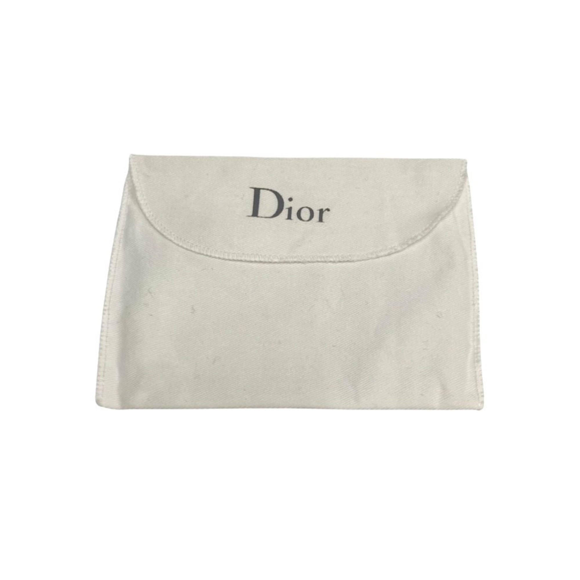 Christian Dior Lady Cannage Lambskin Leather Genuine Trifold Wallet Mini