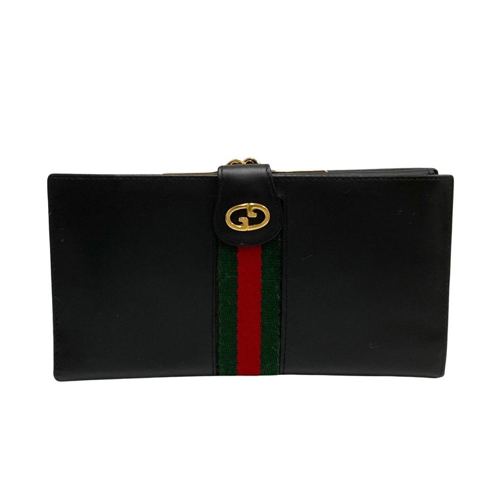 GUCCI Gucci Old Vintage Sherry Line GG Hardware Clasp Leather