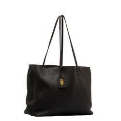 FENDI Selleria Stitch Shoulder Bag Tote Brown Leather Women's