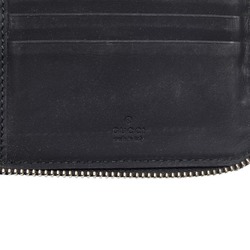 Gucci Guccisima GG Round Long Wallet 295833 Black Leather Rubber Coating Women's GUCCI