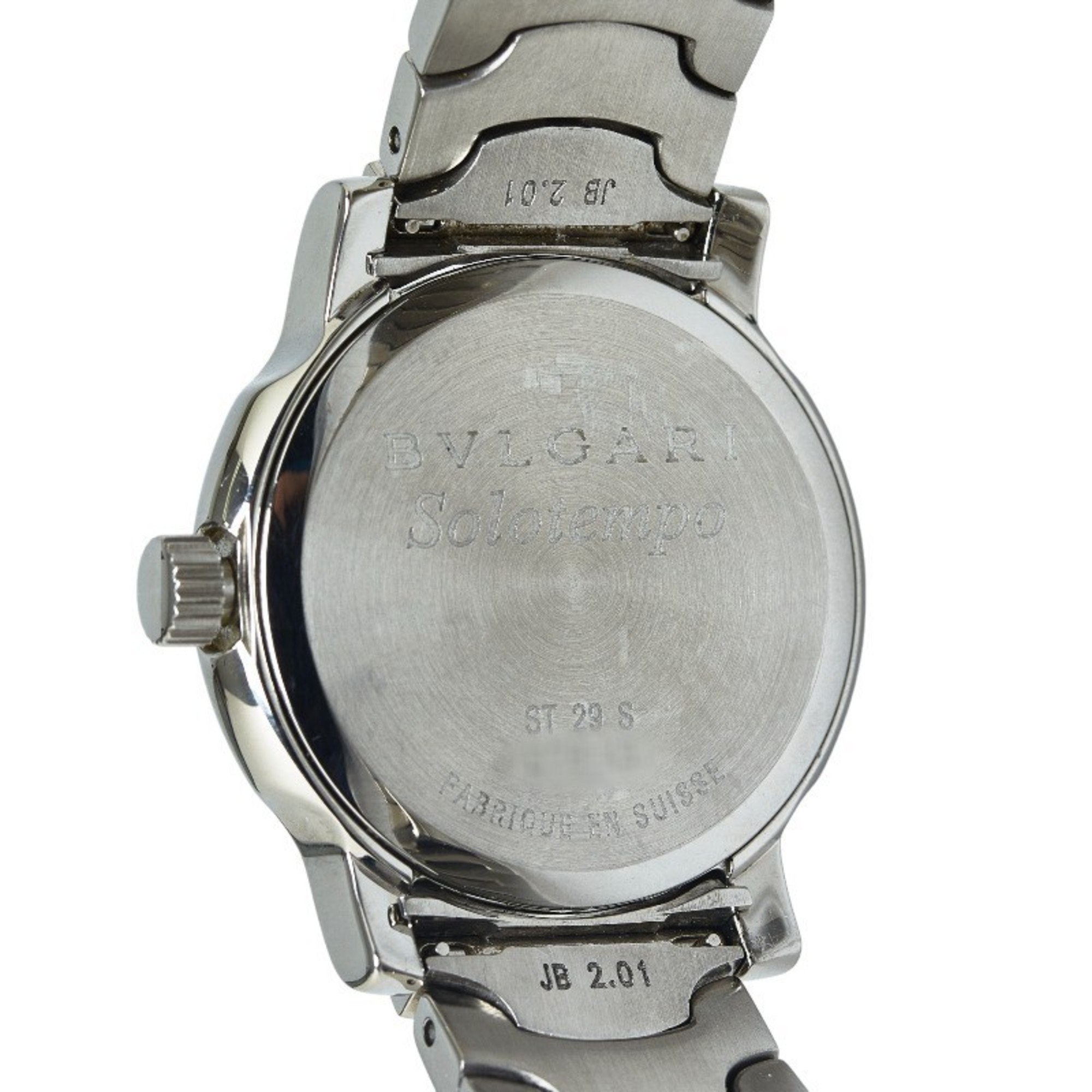 Bvlgari Solo Tempo Watch ST29S Quartz Silver Dial Stainless Steel Ladies BVLGARI