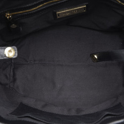 JIMMY CHOO Sara S Star Embossed Tote Handbag Shoulder Bag Black Leather Ladies