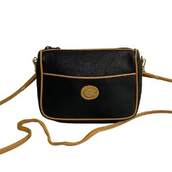 GUCCI Gucci Old Plus Logo Hardware Leather Genuine Mini Shoulder Bag Pochette Black