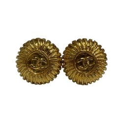 CHANEL Cocomark Logo Motif Earrings Accessories Gold