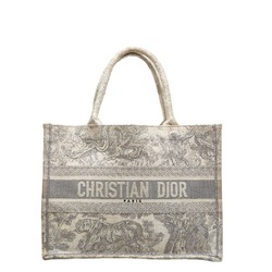 Christian Dior Dior Book Tote Toile de Jouy Bag Beige Gray Canvas Women's