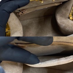 Christian Dior Gancini Logo Hardware Leather 2way Mini Shoulder Bag Handbag Black