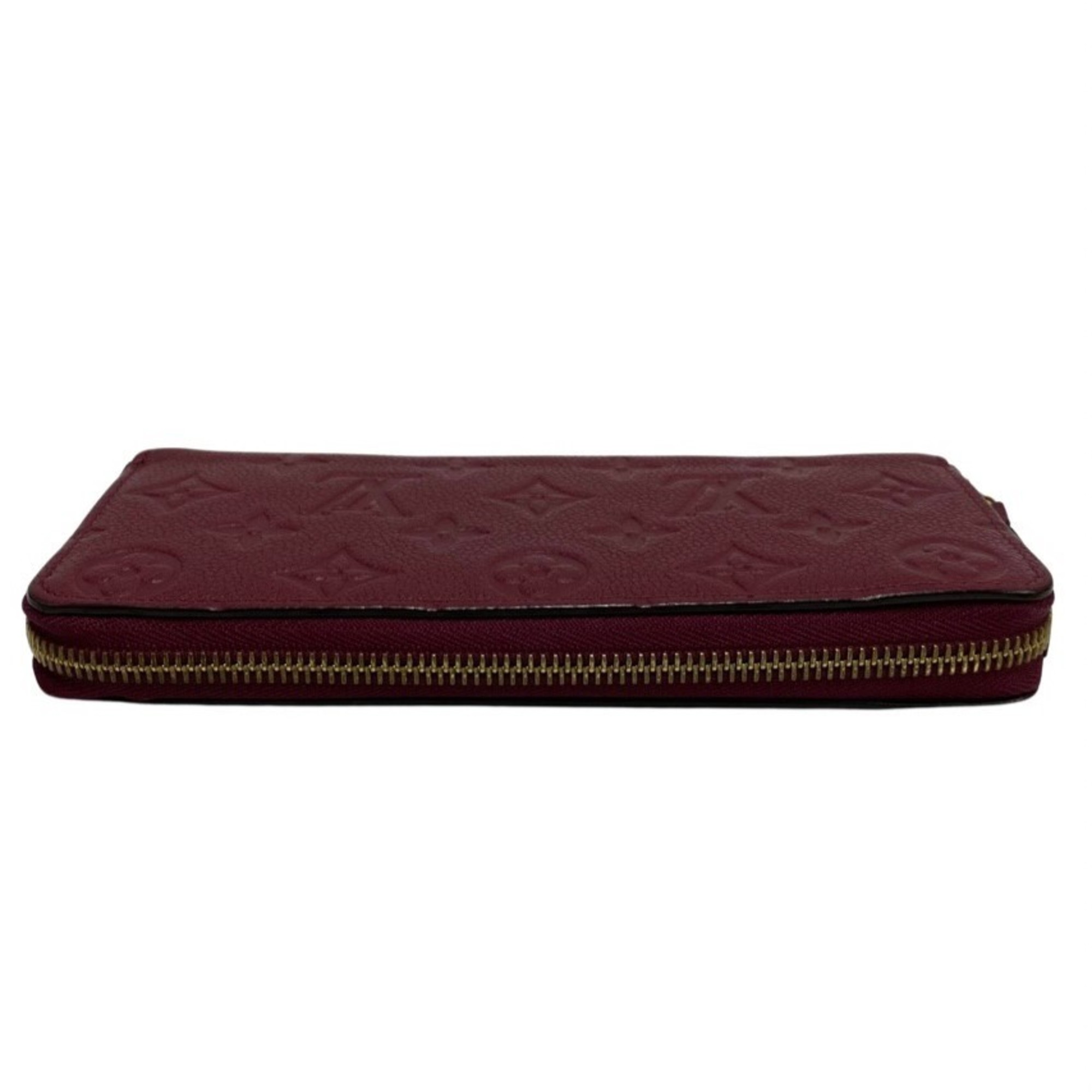 LOUIS VUITTON Portefeuille Clemence Monogram Empreinte Leather Genuine Round Zip Long Wallet