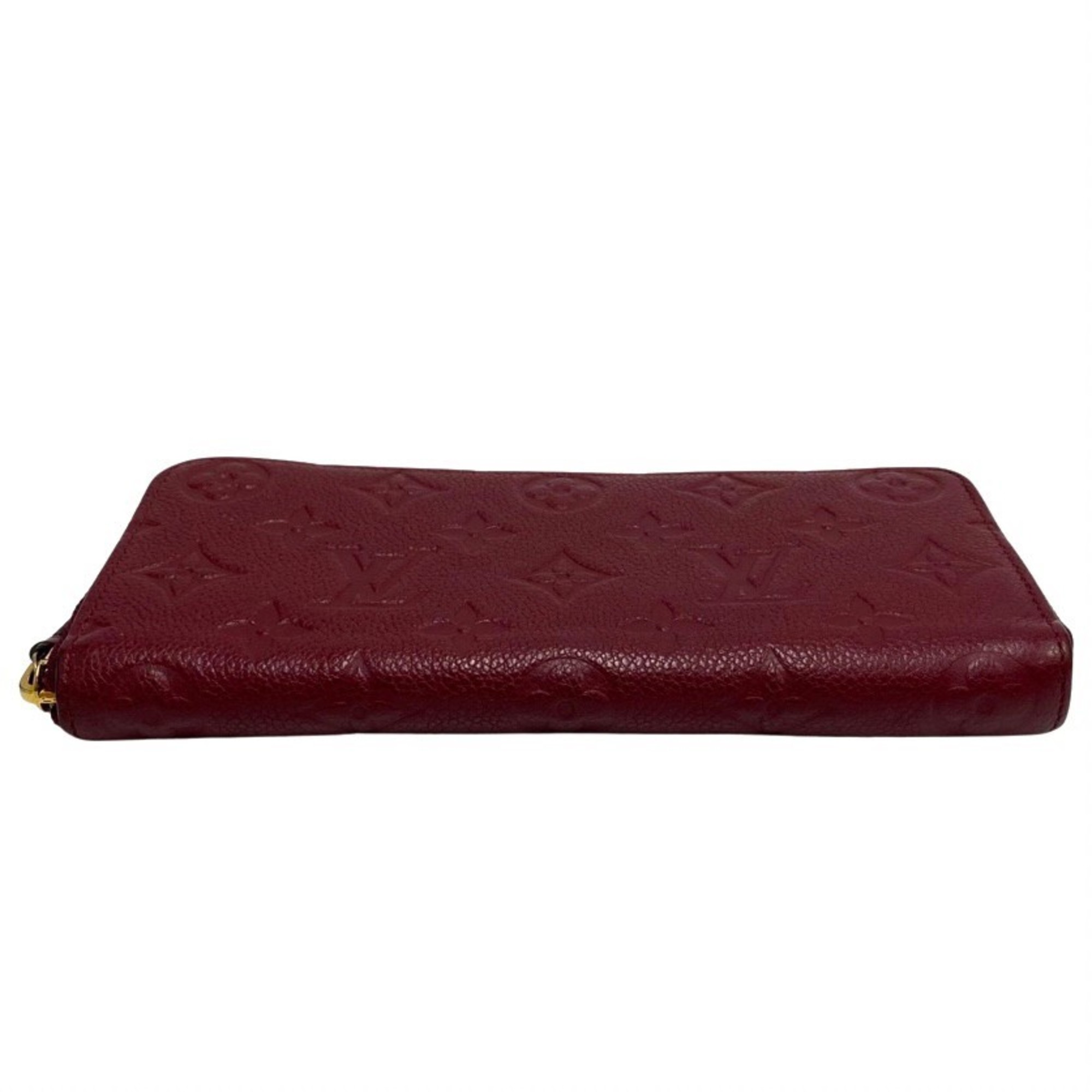 LOUIS VUITTON Portefeuille Clemence Monogram Empreinte Leather Genuine Round Zip Long Wallet