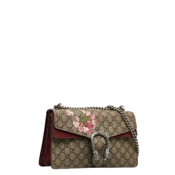 Gucci GG Blooms Dionysus Chain Shoulder Bag 400249 Beige Wine Red PVC Suede Women's GUCCI