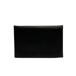 HERMES Calvi Vaux Epson Leather Genuine Card Case Holder Business Black