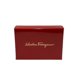 Salvatore Ferragamo Vara Hardware Leather Genuine Clasp Bifold Wallet Mini Black