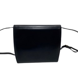 Salvatore Ferragamo Gancini Hardware Calf Leather Shoulder Bag Pochette Navy