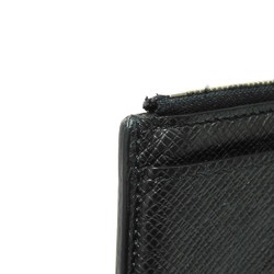 LOUIS VUITTON Coin Case Card Holder LV Logo Black Compact Wallet Taiga Noir M62914 Men's