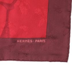 HERMES Scarf Last Year's Snow Holly Fruit Kare90 Hermes Red