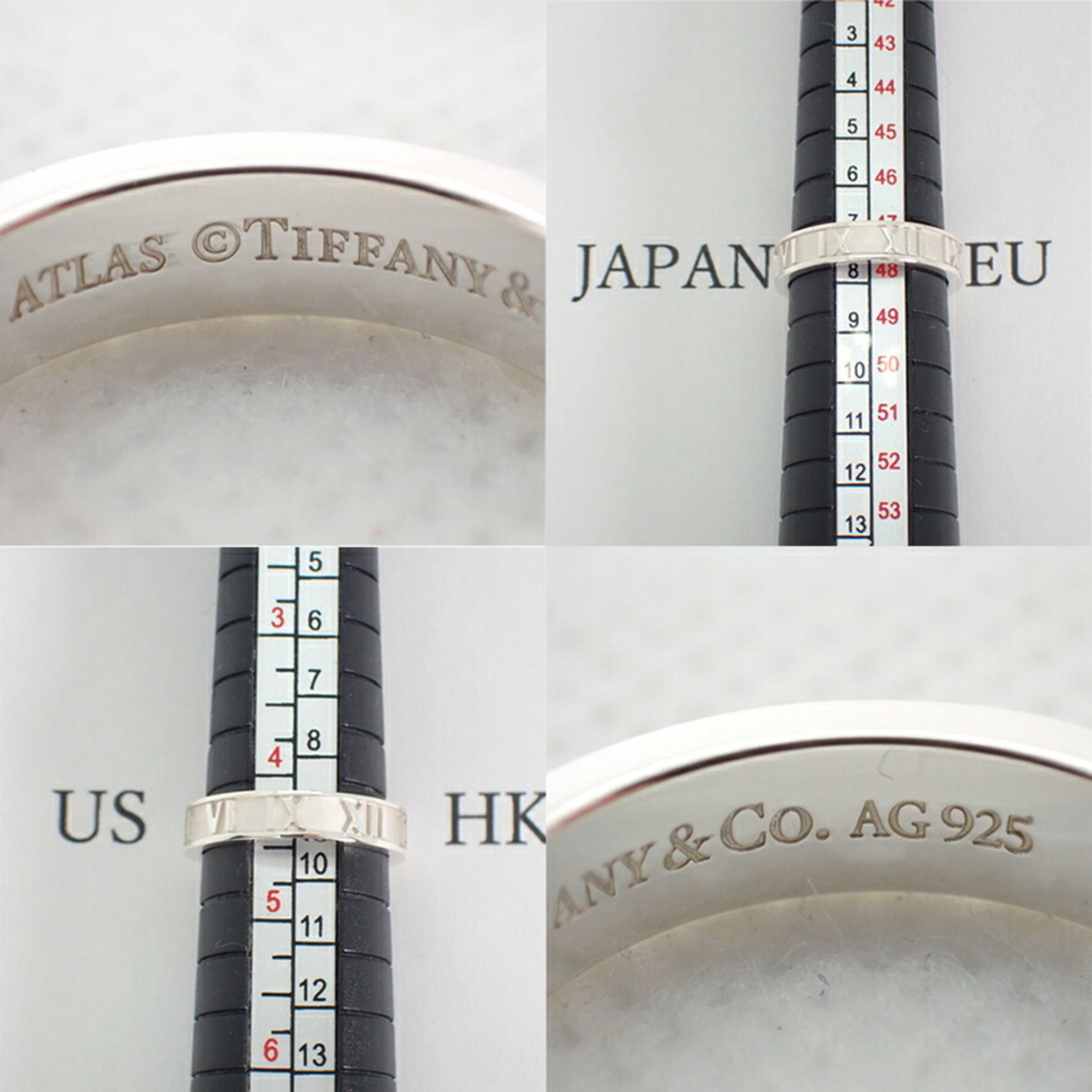 TIFFANY 925 Atlas Narrow Ring No. 7.5