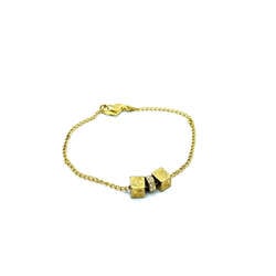 Christian Dior Vintage CD Logo Dice Motif Chain Accessory Bracelet Gold