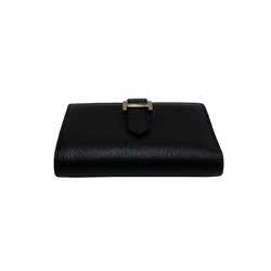 HERMES Hermes Bearn Combine Vaux Epson Leather Genuine Trifold Wallet Mini Black
