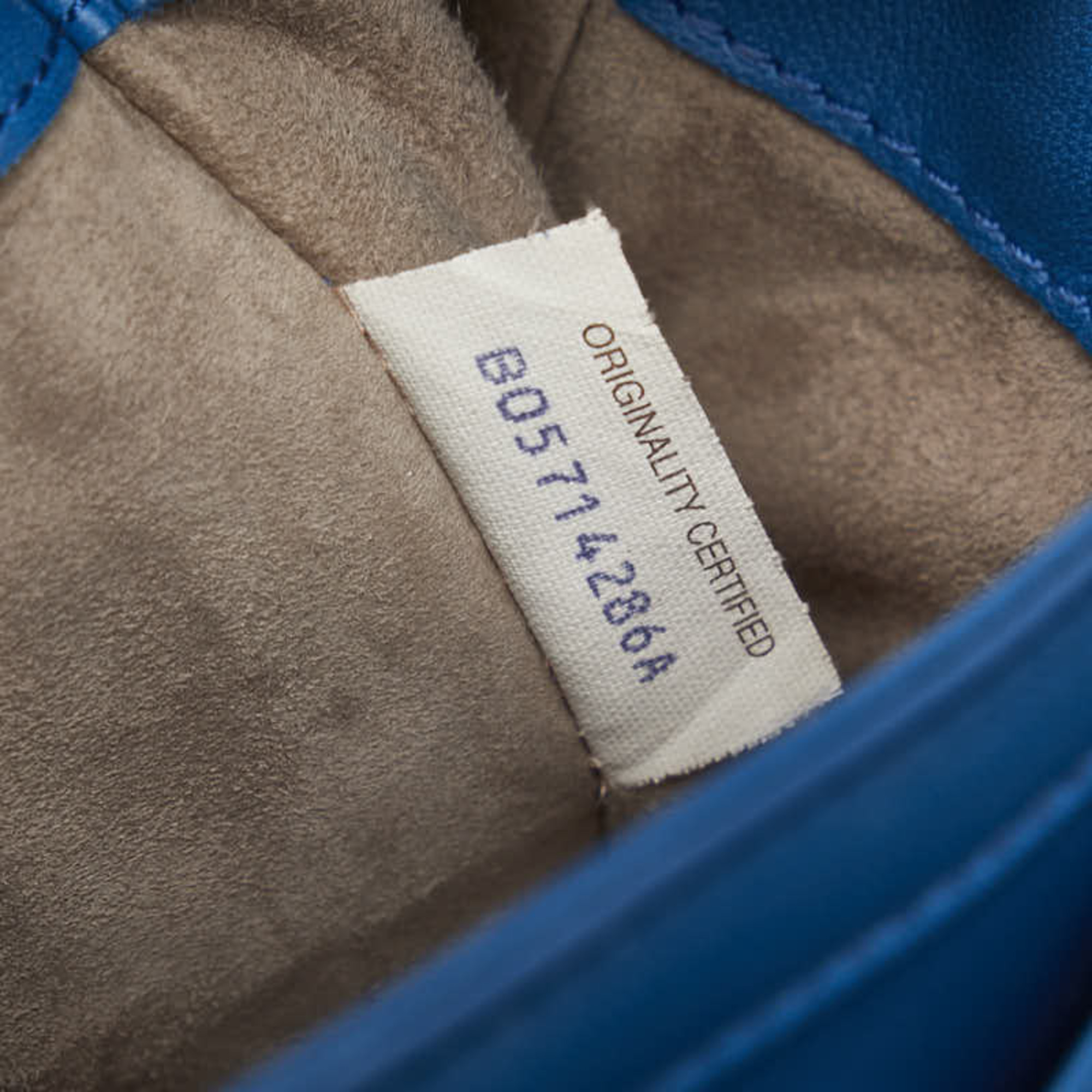 Bottega Veneta Intrecciato Chain Shoulder Bag Blue Leather Women's BOTTEGAVENETA