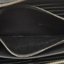 Louis Vuitton Monogram Eclipse Zippy XL Long Wallet Clutch Bag Second M61698 Black PVC Leather Men's LOUIS VUITTON