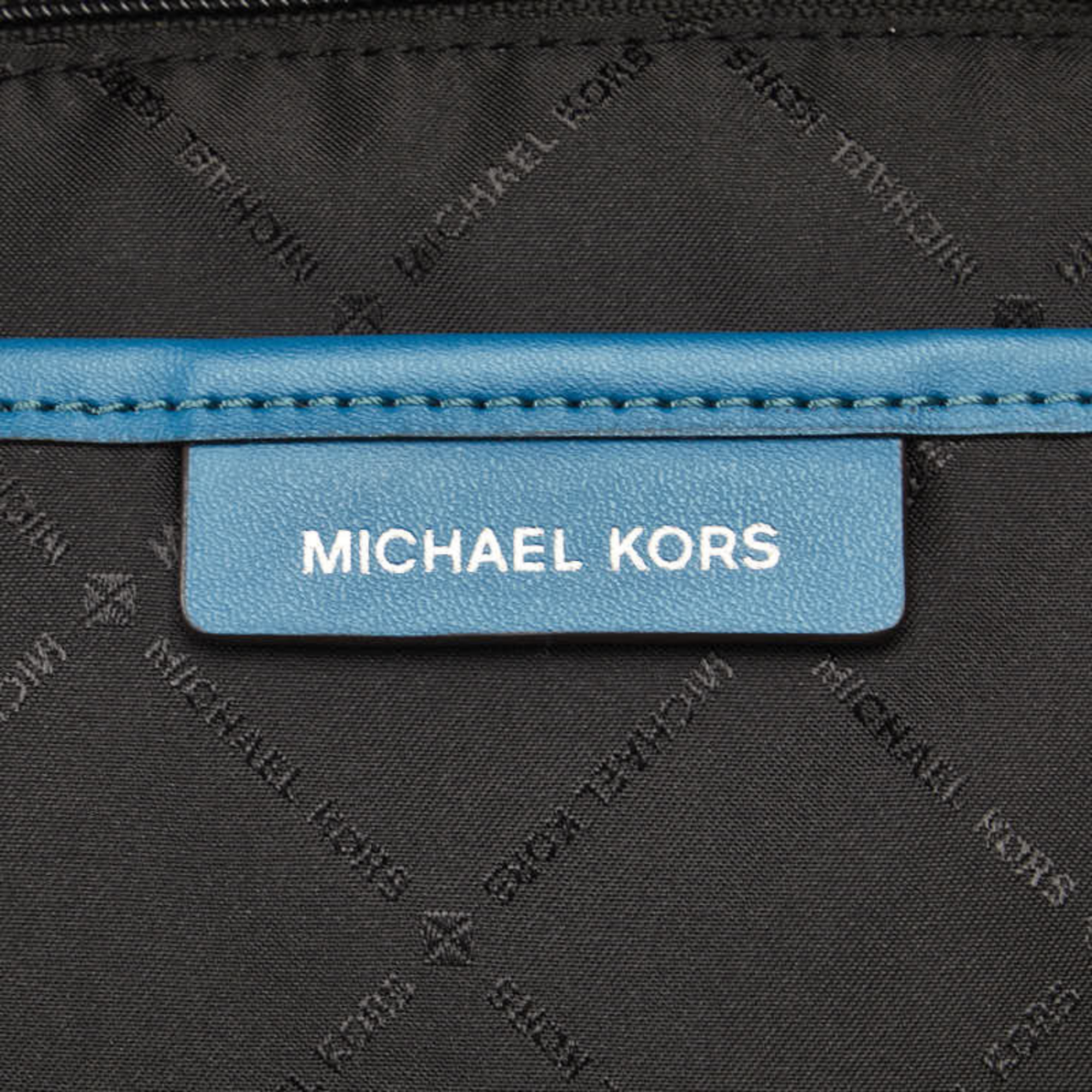 Michael Kors Quilted Backpack Lagoon Blue Nylon Women's