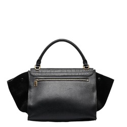 Celine Trapeze Handbag Shoulder Bag Black Leather Ladies CELINE