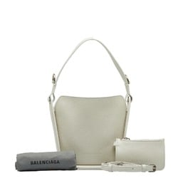 Balenciaga Tool 2.0 North-South XS Handbag Shoulder Bag 684623 White Leather Women's BALENCIAGA