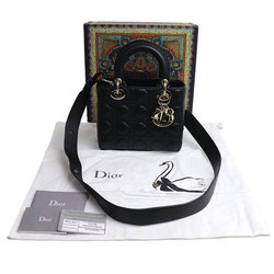 Christian Dior Lady My ABCDior Cannage 2Way Shoulder Bag Black M0538OCAL_M900 Women's