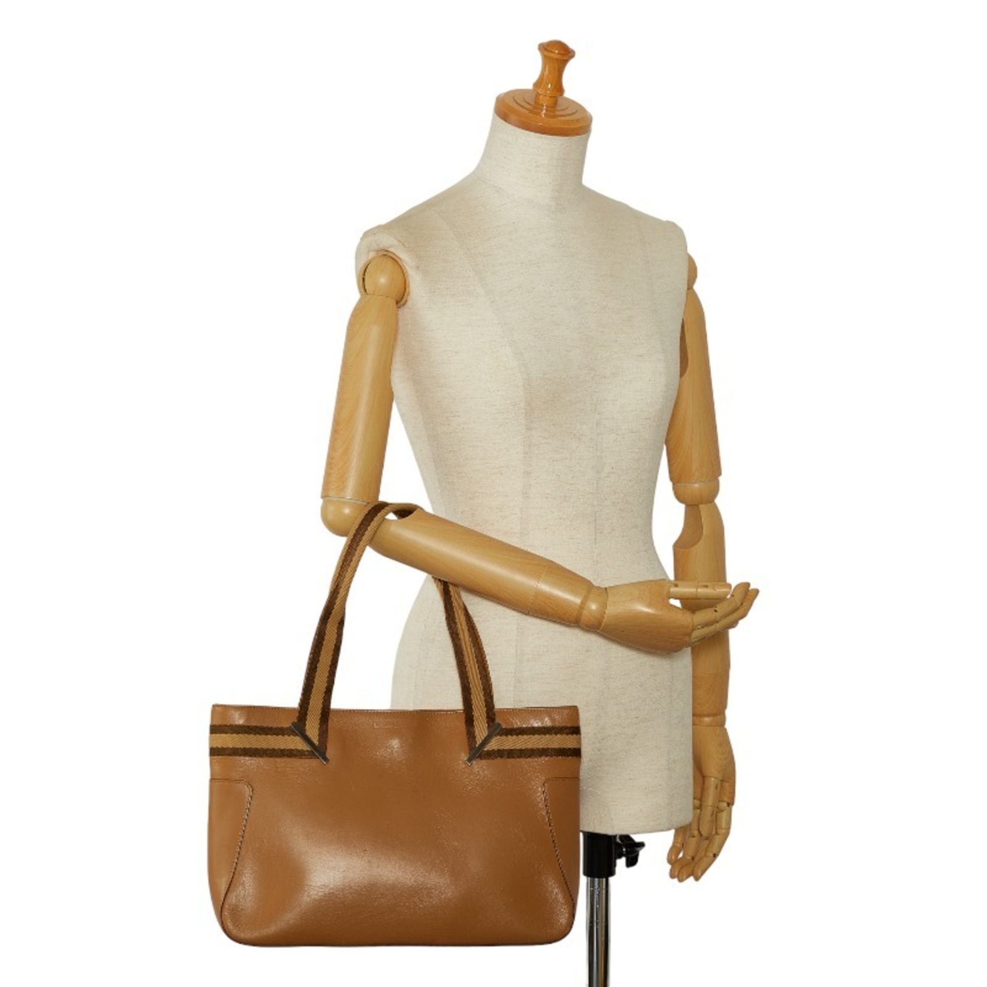 Gucci handbag 002 1135 brown leather ladies GUCCI