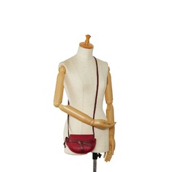 LOEWE Anagram Gate Dual Bag Shoulder 261835 Rouge Red Leather Ladies