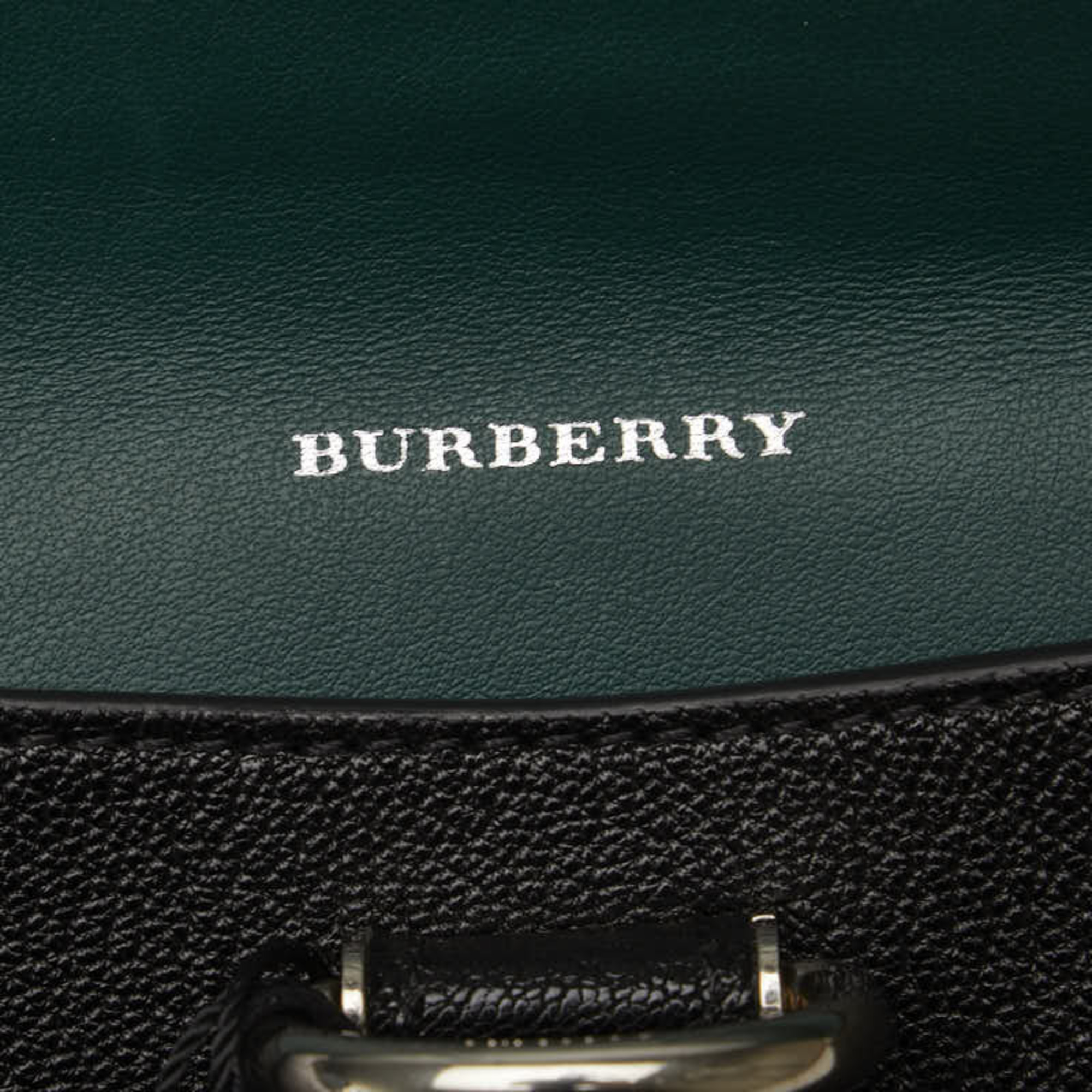 Burberry clutch bag second black leather ladies BURBERRY