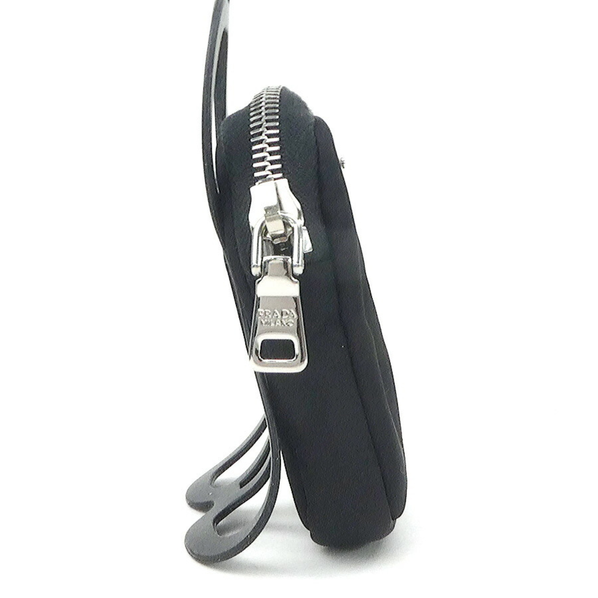 PRADA Smartphone Case Holder Nylon Black Unisex 1ZT016