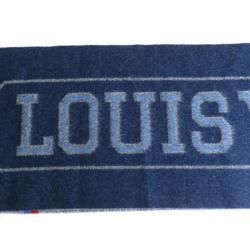 LOUIS VUITTON Muffler Escharp Athletics Wool/Cashmere Navy/Multicolor Unisex M71657